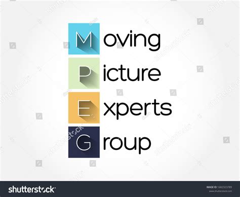 Mpeg Moving Picture Experts Group Acronym Stock Vector (Royalty Free ...