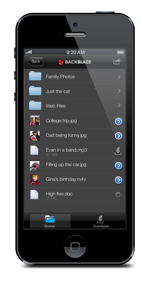 Image result for Backblaze Mobile-App