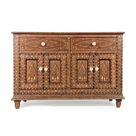 Bone Inlaid Buffet Teakwood – Luxury Handicrafts