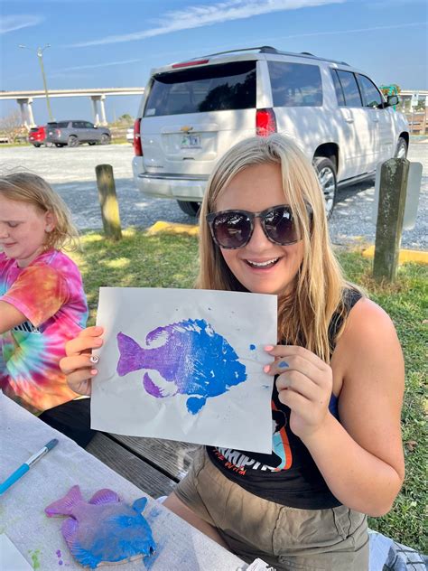 Fin-tastic Family Fish Printing Workshop, Soundside Park, Holly Ridge ...
