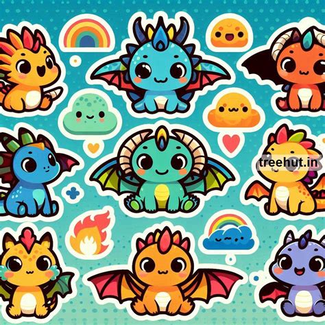 Printable Dragon Stickers and 20 Craft Activities for Kids, Adults ...