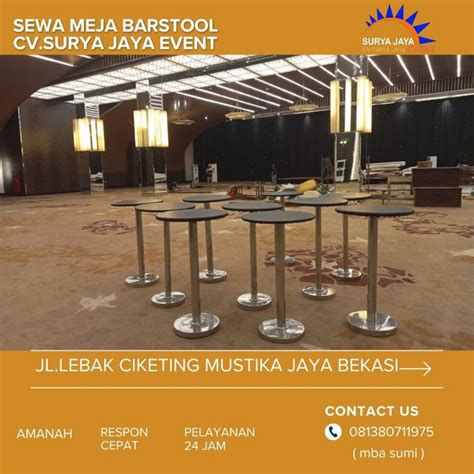 Harga Promo 2024 Sewa Meja Barstool Jakarta
