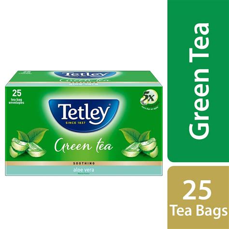 Tetley Green Tea Bags, Aloe Vera, 25 Tea Bags : Amazon.in: Grocery ...