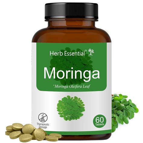 Herb Essential Moringa 500 mg Tablets – 60 Tablets | Rich in ...