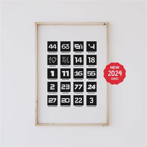 Buy Grid 2024 Poster Formula 2024 Wall Poster Racing Poster Grand Prix ...