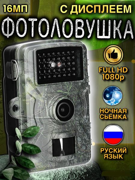 Фотоловушка / камера для охоты / фото ловушка с камерой 16МП и ночной ...