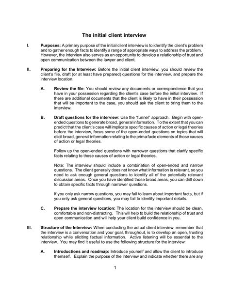 Image result for Initial Client Interview