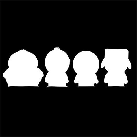 Buy DAI/VDC | (WHITE) South Park Silhouette WHITE Vinyl Car/Laptop ...
