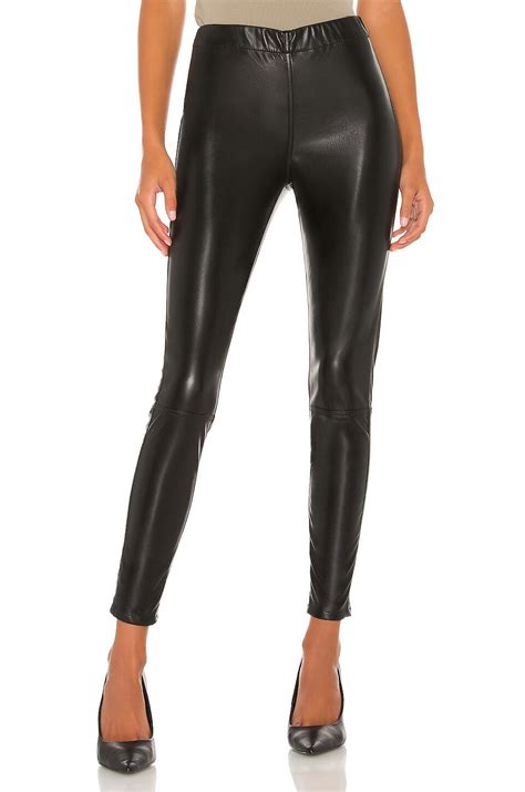 JONATHAN SIMKHAI STANDARD Rylee Vegan Leather Pants in Black | REVOLVE