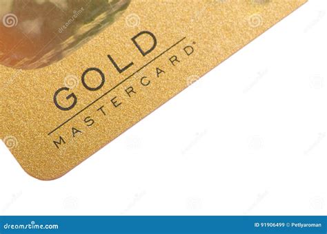 Mastercard Gold Card on the White Background Editorial Stock Image ...
