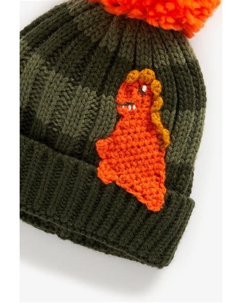 Buy Boys Beanie Dino Design - Khaki Online at Best Price | Mothercare India
