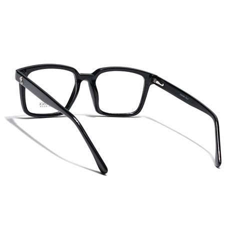 Eyejack Shine Black Rectangle Eyeglasses for Men & Women (668801FCL231