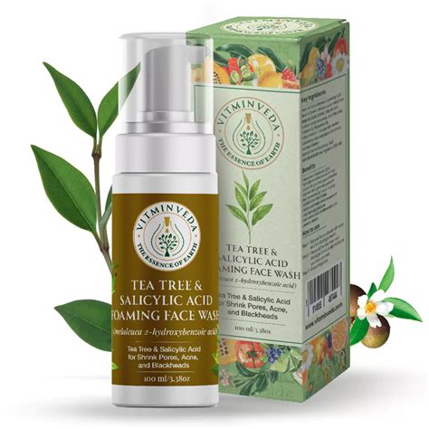 Tea Tree Salicylic Acid Foaming Face Wash - 100ml – VITMINVEDA