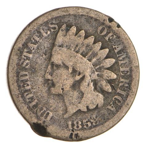 Civil War Era - 1859 Copper Nickel Indian Head Cent - Historic ...