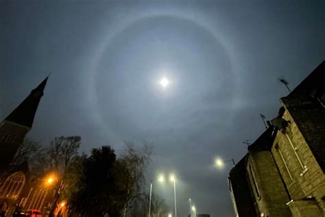 Ring of light around moon known as 'moon halo' spotted in Margate