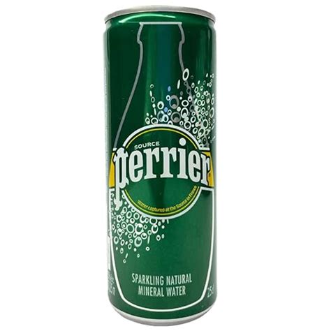Perrier Sparkling Natural Mineral Water Can, 250 ml : Amazon.in ...