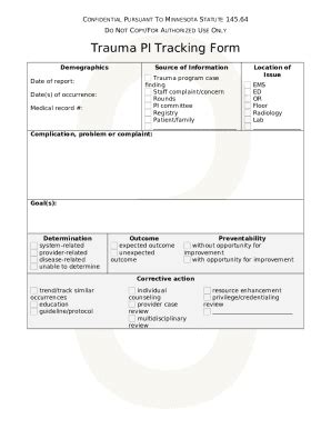 Level 3 Trauma PI Tracking - health.state.mn.us Doc Template | pdfFiller