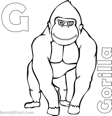 Gorilla Coloring Pages For Kids Coloring Pages