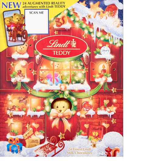 Lindt Teddy Milk Chocolate Christmas Augmented Reality Advent Calendar ...