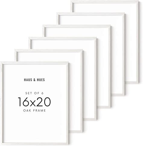 Haus and Hues Set of 6 16 X 20 Frames - White Picture Frames 16x20 ...