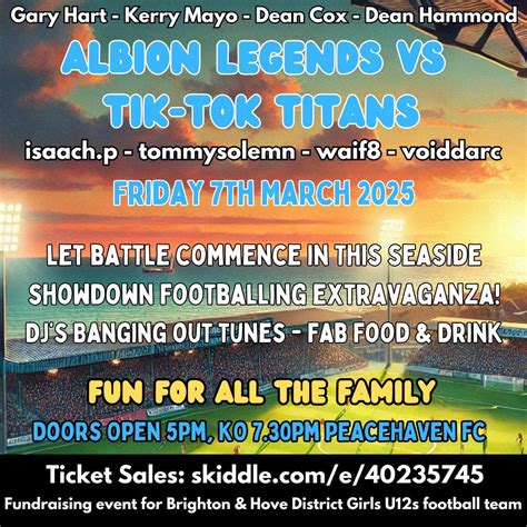 Seaside Football Showdown: Albion All-Stars vs TikTok Titans ...