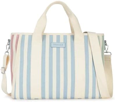 Buy Fastrack Striped Canvas Tote Bag for Women | Spacious Everyday Bag ...