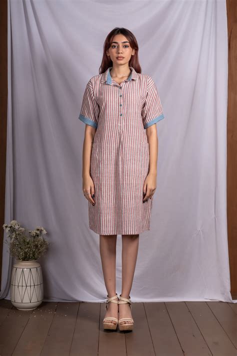 Crimson Sky Striped Tunic – Silai Studio