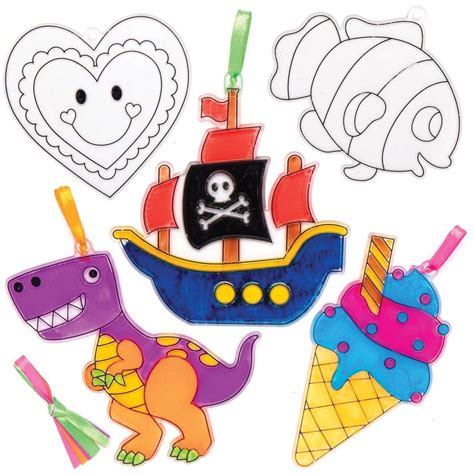 Buy Baker Ross AT922 Suncatchers Bumper Assortment - Pack of 10, Fun ...