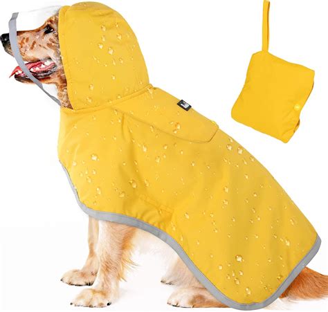 Amazon.com : Lukovee Dog Raincoat, Adjustable Dog Rain Jacket with ...