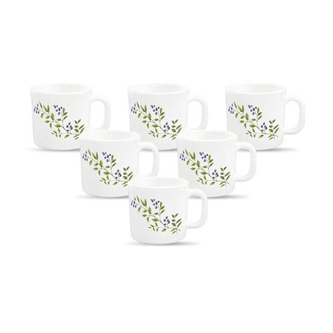 Buy La Opala, Melody Collection, Opal Glass Coffee Mug Set Regular 6 ...