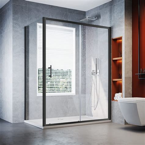 Buy ELEGANT1000 x 760 mm Sliding Shower Door 6mm Glass Shower Enclosure ...