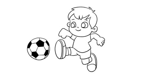 踢球简笔画 的图像结果