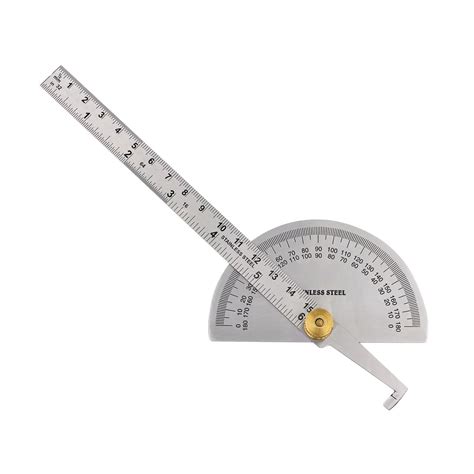 180 Degree Protractor – Angle Finder, graduated Ruler Stainless Steel ...