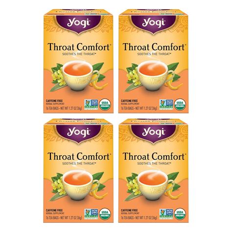 Amazon.com : Yogi Tea Throat Comfort - 16 Bags per Pack (4 Packs ...