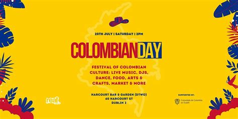 Colombian Day, Harcourt Bar & Garden, Dublin 2, 20 July to 21 July ...