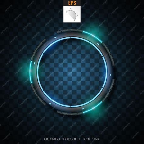Rounded technology banner design | Premium Vector
