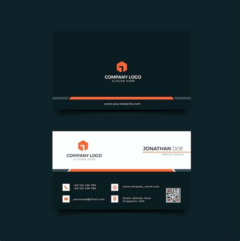 Modern professional business card | Premium Vector