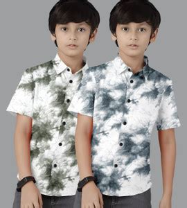 DarkSquare Boys Dyed/Ombre Casual White Shirt - Buy DarkSquare Boys ...