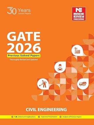 Buy GATE 2026 Civil Engineering Book | 30 Years Previous Year Solved ...