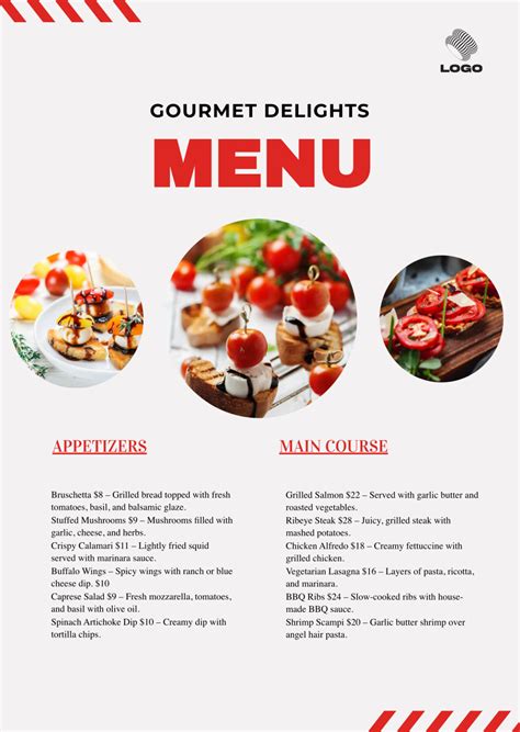 Free New Year's Eve Menu Template to Edit Online