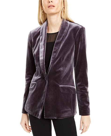 I.N.C. International Concepts Women's Velvet Blazer, Regular & Petite ...