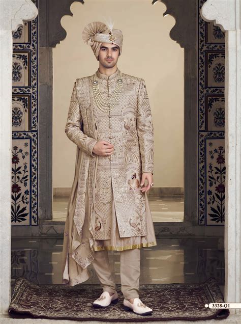 Khakhi Colour Sherwani(ME-MSRW_3328) – Carron Clothing