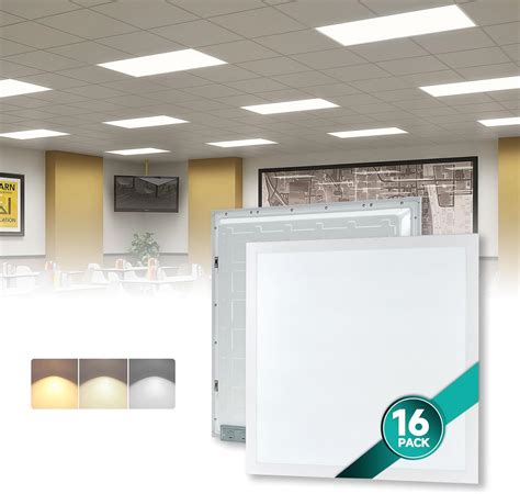 VocgoUU 16-Pack 2x2 LED Flat Panel Light Drop Ceiling, 0-10V Dimmable ...