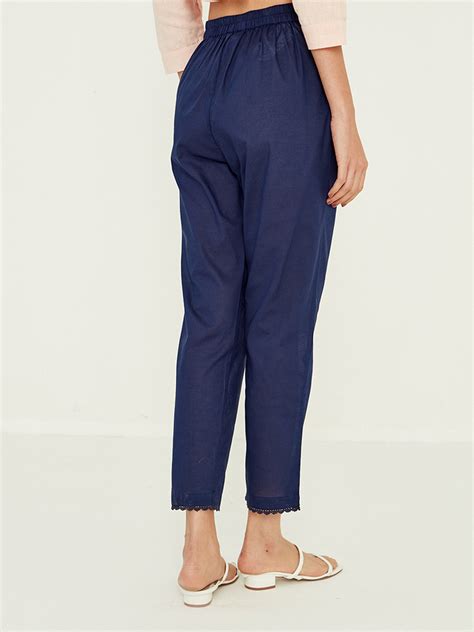 Navy Cigarette Trouser