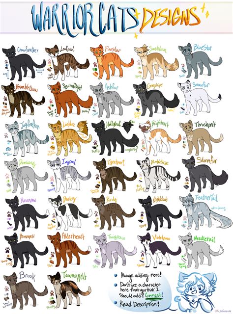 Warrior Cats Designs::. by BluSilurus on DeviantArt