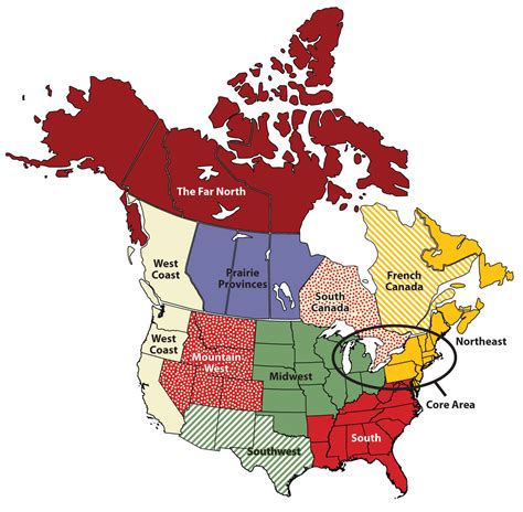 Regions Of The United States And Canada ...