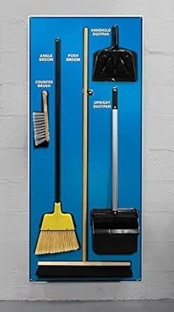 NMC SBK101AL 5S Janitorial Shadow Board, Blue/Black, 68"X30", Heavy ...