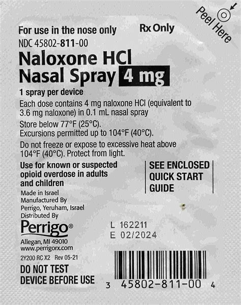 NALOXONE HCl (HF Acquisition Co LLC, DBA HealthFirst): FDA Package Insert