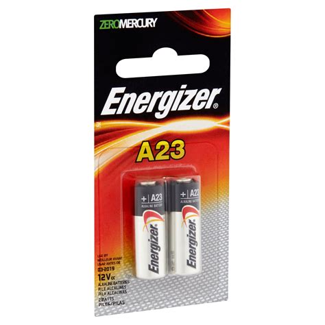 Energizer A23 12V Miniature Alkaline Batteries (2 Pack), Small ...