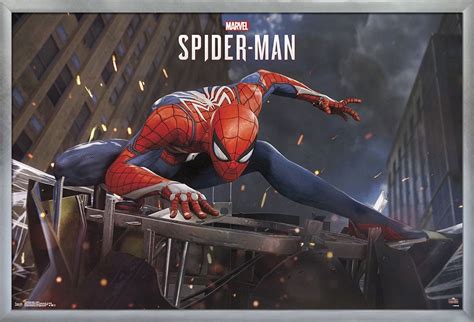 Marvel Comics - Spider-Man - Action Wall Poster, 22.375" x 34", Framed ...